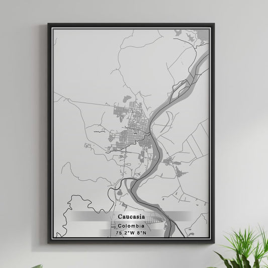 ROAD MAP OF CAUCASIA, COLOMBIA BY MAPBAKES