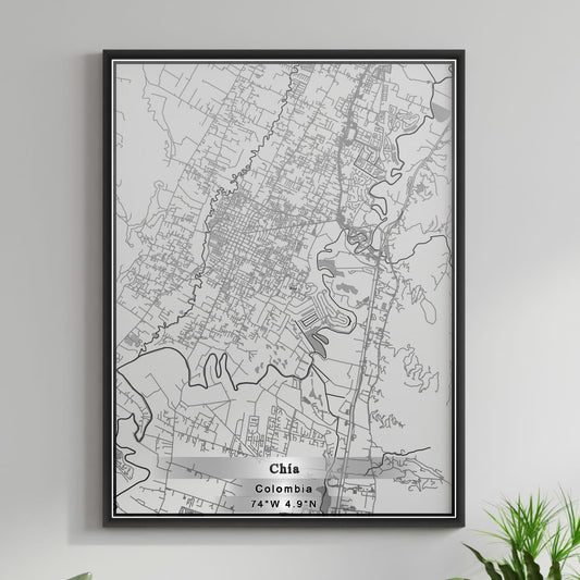 ROAD MAP OF CHIA, COLOMBIA BY MAPBAKES