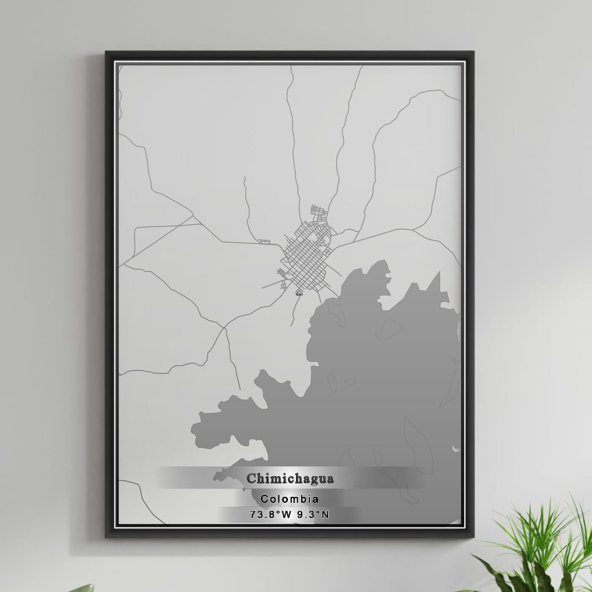 ROAD MAP OF CHIMICHAGUA, COLOMBIA BY MAPBAKES