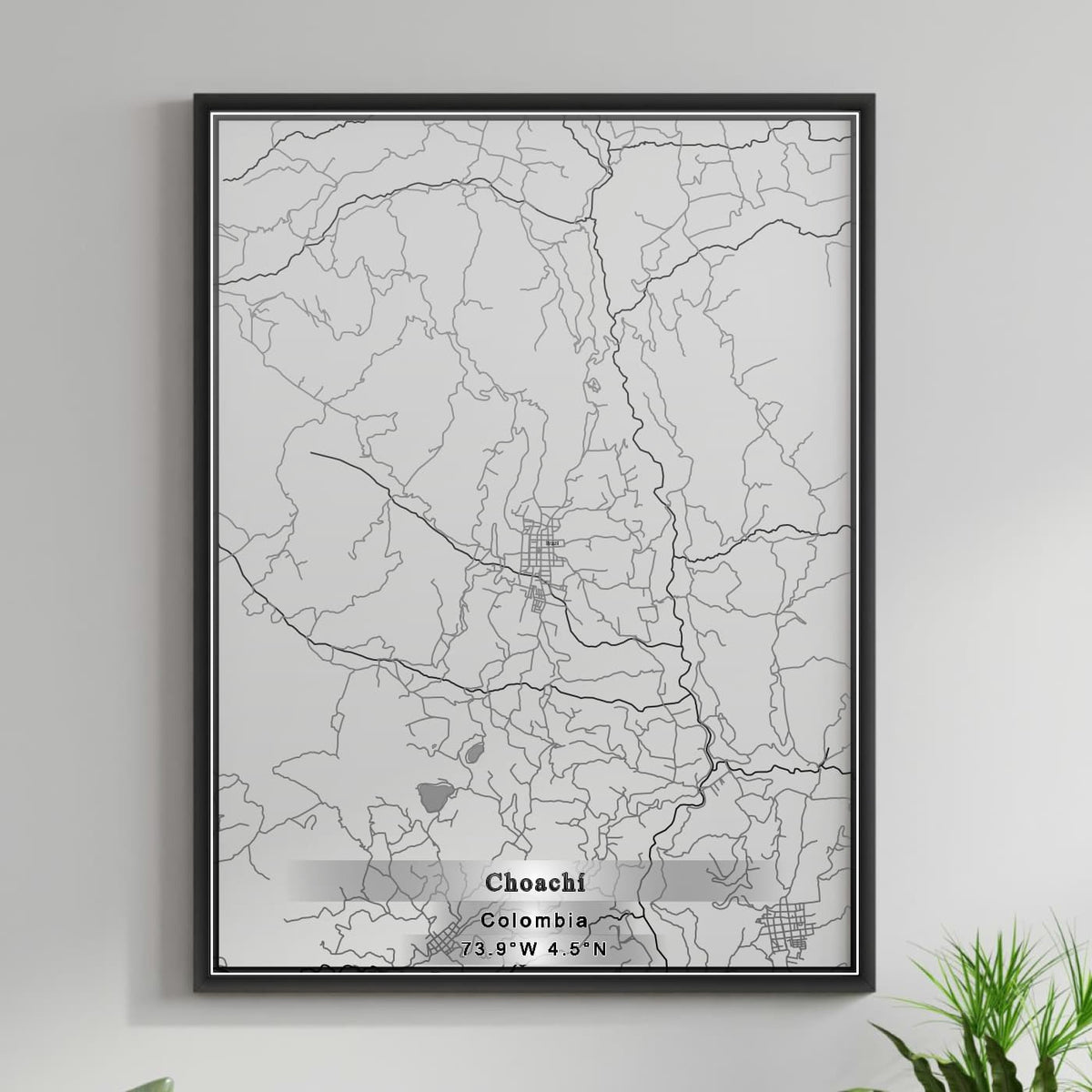 ROAD MAP OF CHOACHI, COLOMBIA BY MAPBAKES