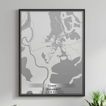 ROAD MAP OF CICUCO, COLOMBIA BY MAPBAKES
