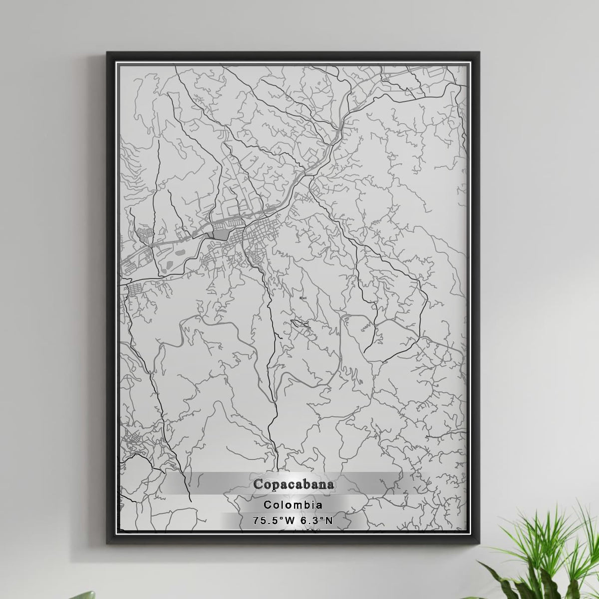 ROAD MAP OF COPACABANA, COLOMBIA BY MAPBAKES