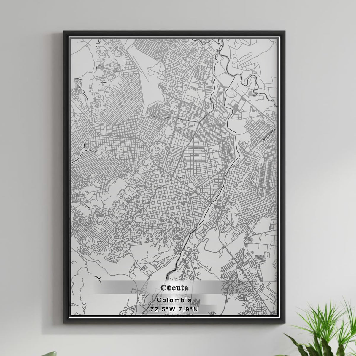 ROAD MAP OF CUCUTA, COLOMBIA BY MAPBAKES