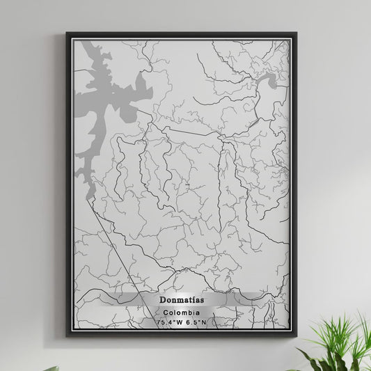 ROAD MAP OF DONMATIAS, COLOMBIA BY MAPBAKES