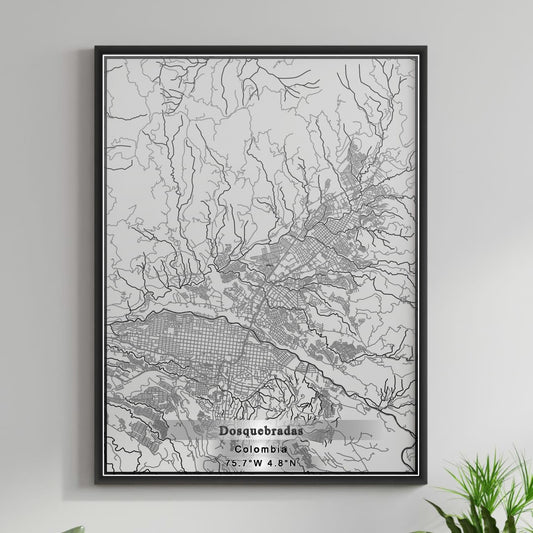 ROAD MAP OF DOSQUEBRADAS, COLOMBIA BY MAPBAKES