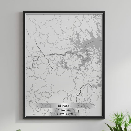 ROAD MAP OF EL PENOL, COLOMBIA BY MAPBAKES