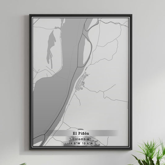 ROAD MAP OF EL PINON, COLOMBIA BY MAPBAKES