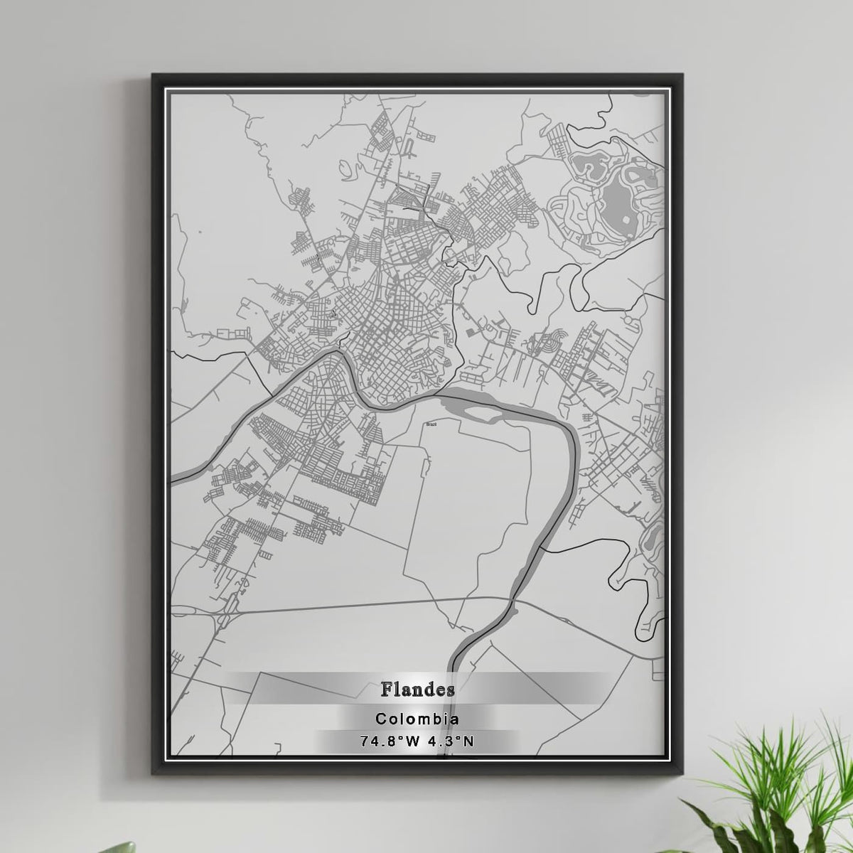 ROAD MAP OF FLANDES, COLOMBIA BY MAPBAKES