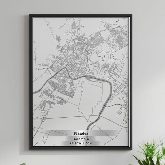 ROAD MAP OF FLANDES, COLOMBIA BY MAPBAKES