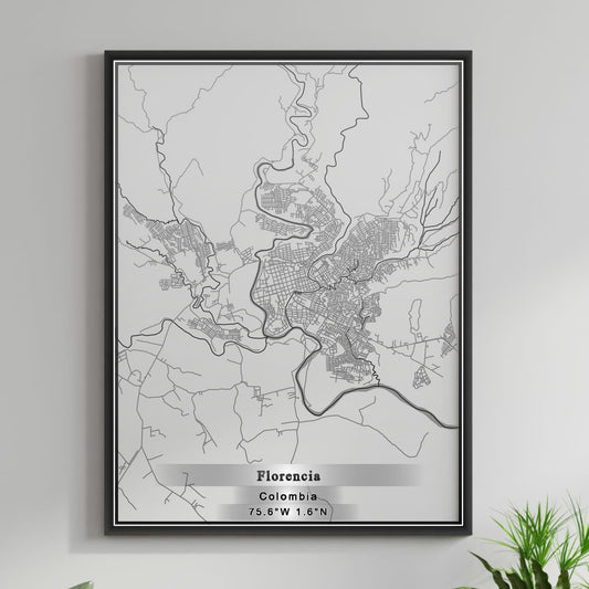 ROAD MAP OF FLORENCIA, COLOMBIA BY MAPBAKES
