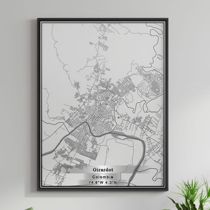 ROAD MAP OF GIRARDOT, COLOMBIA BY MAPBAKES
