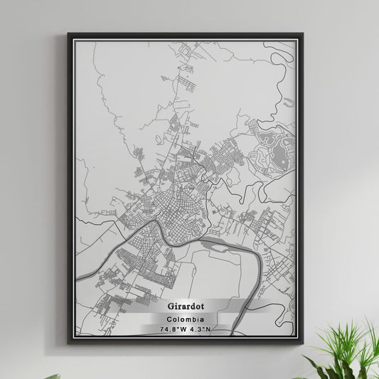 ROAD MAP OF GIRARDOT, COLOMBIA BY MAPBAKES