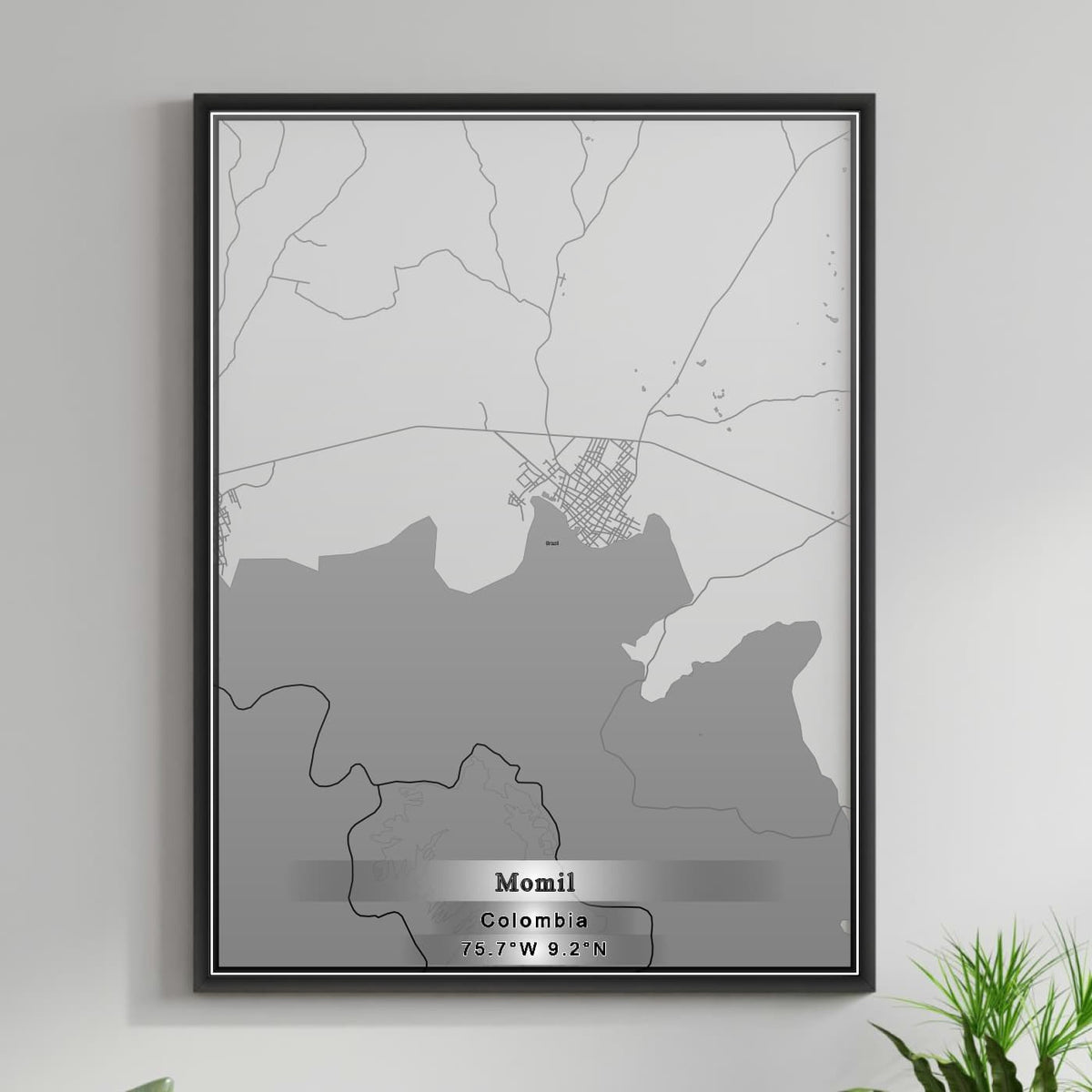 ROAD MAP OF MOMIL, COLOMBIA BY MAPBAKES