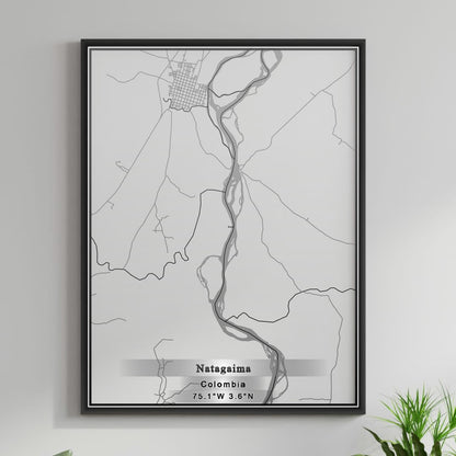 ROAD MAP OF NATAGAIMA, COLOMBIA BY MAPBAKES