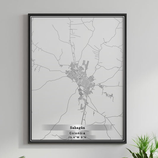 ROAD MAP OF SAHAGUN, COLOMBIA BY MAPBAKES