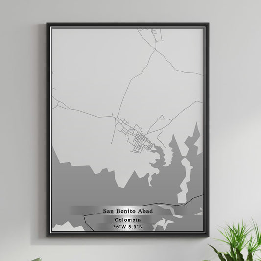 ROAD MAP OF SAN BENITO ABAD, COLOMBIA BY MAPBAKES