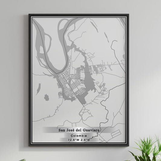 ROAD MAP OF SAN JOSE DEL GUAVIARE, COLOMBIA BY MAPBAKES
