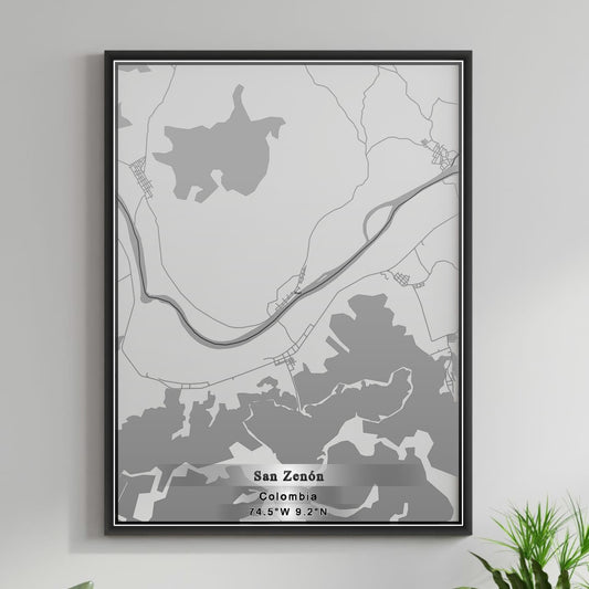 ROAD MAP OF SAN ZENON, COLOMBIA BY MAPBAKES