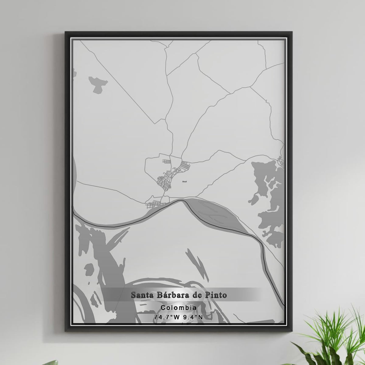 ROAD MAP OF SANTA BARBARA DE PINTO, COLOMBIA BY MAPBAKES
