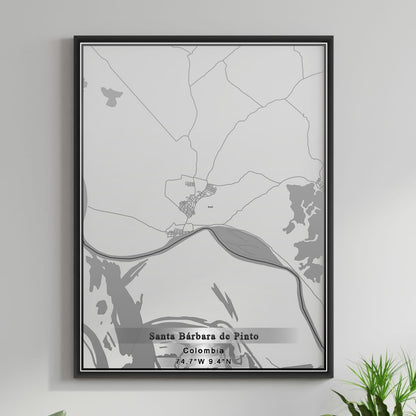 ROAD MAP OF SANTA BARBARA DE PINTO, COLOMBIA BY MAPBAKES