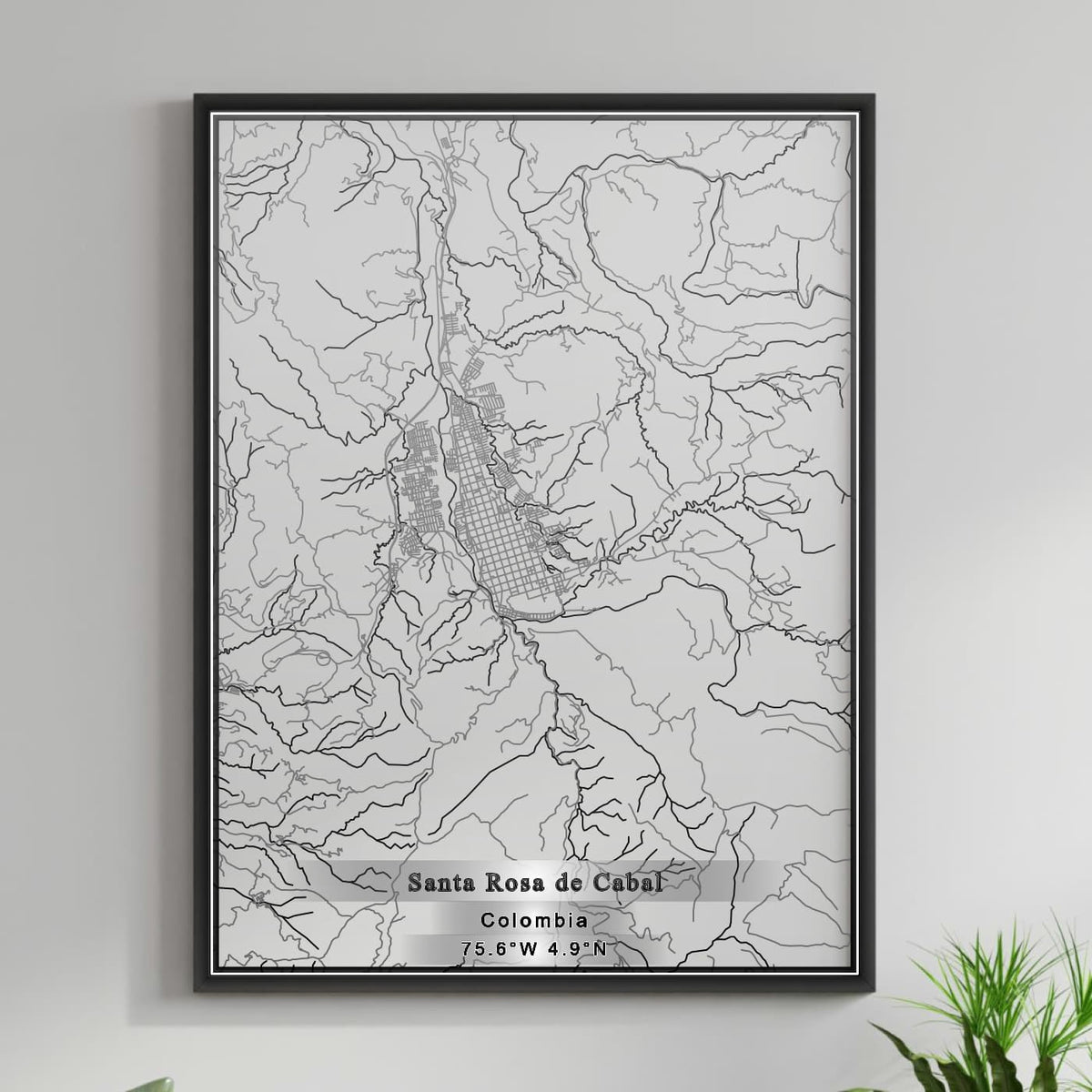 ROAD MAP OF SANTA ROSA DE CABAL, COLOMBIA BY MAPBAKES