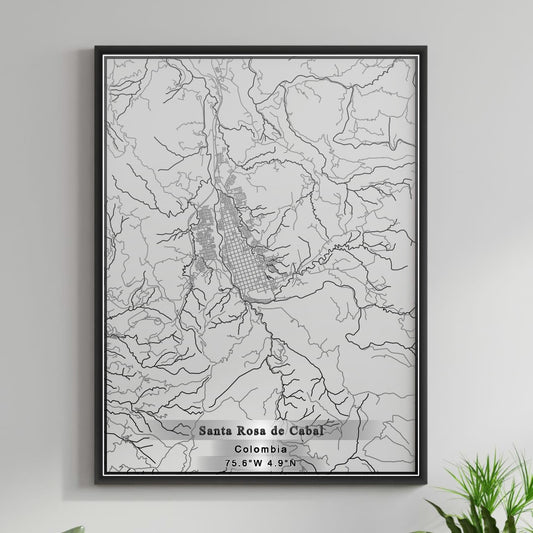 ROAD MAP OF SANTA ROSA DE CABAL, COLOMBIA BY MAPBAKES