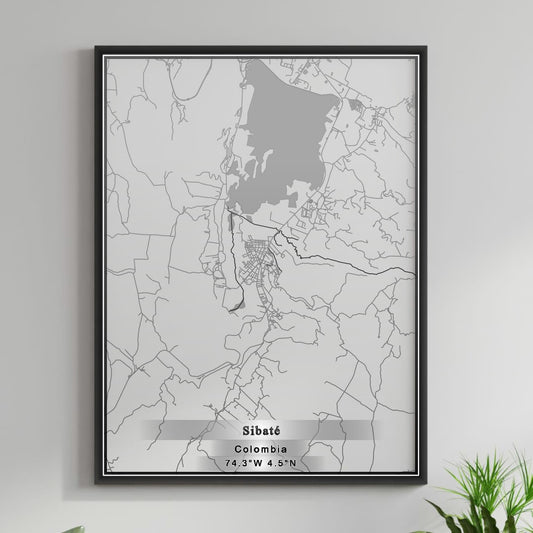 ROAD MAP OF SIBATE, COLOMBIA BY MAPBAKES