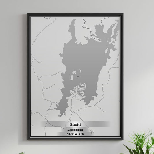 ROAD MAP OF SIMITI, COLOMBIA BY MAPBAKES
