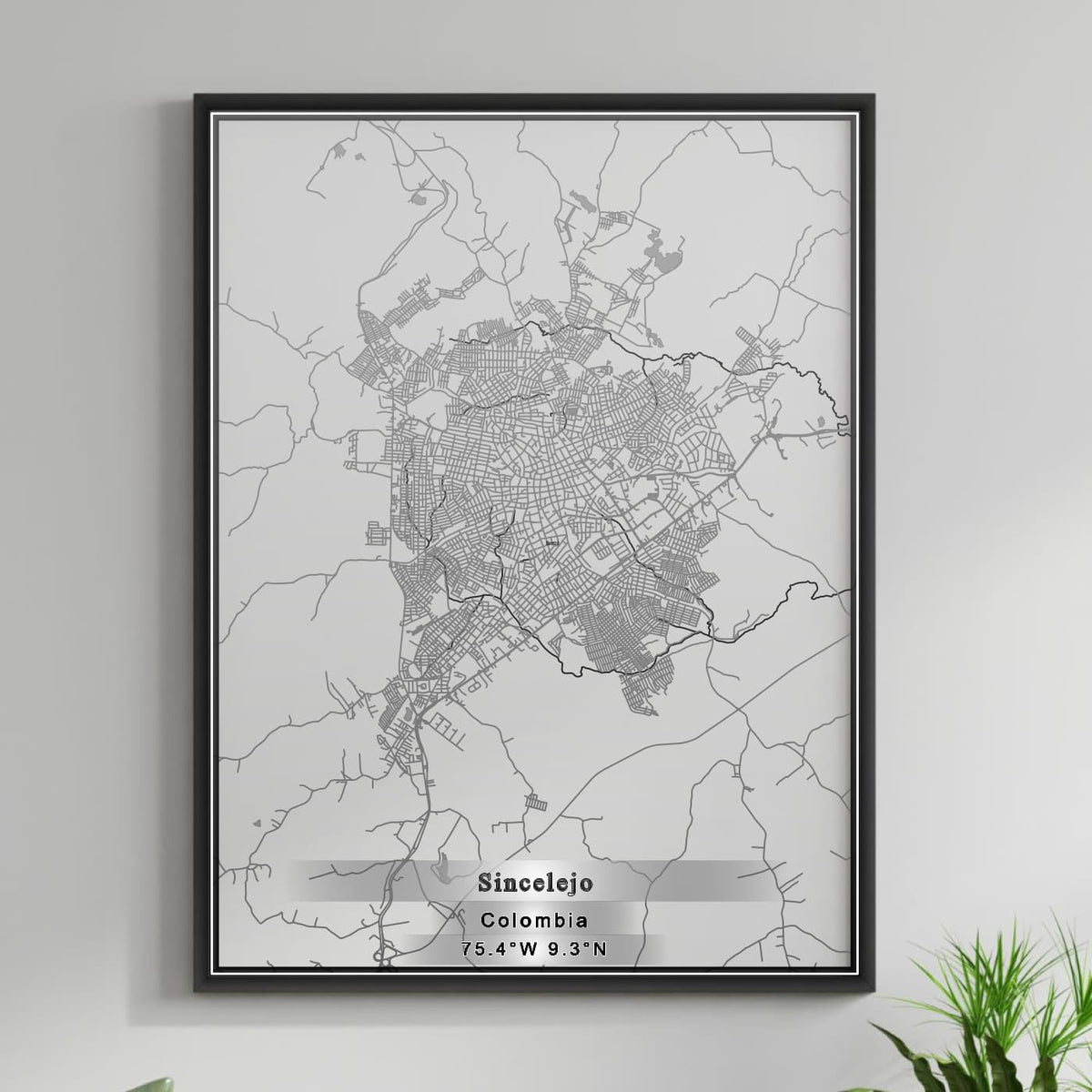 ROAD MAP OF SINCELEJO, COLOMBIA BY MAPBAKES