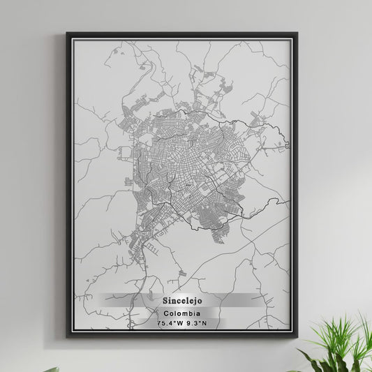 ROAD MAP OF SINCELEJO, COLOMBIA BY MAPBAKES