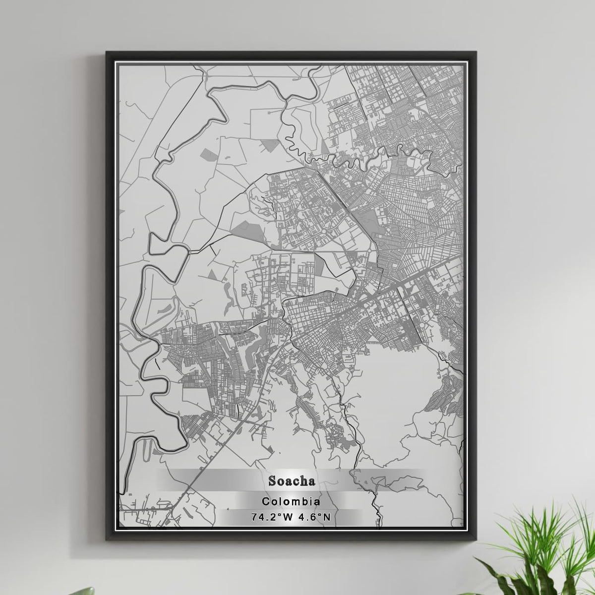 ROAD MAP OF SOACHA, COLOMBIA BY MAPBAKES