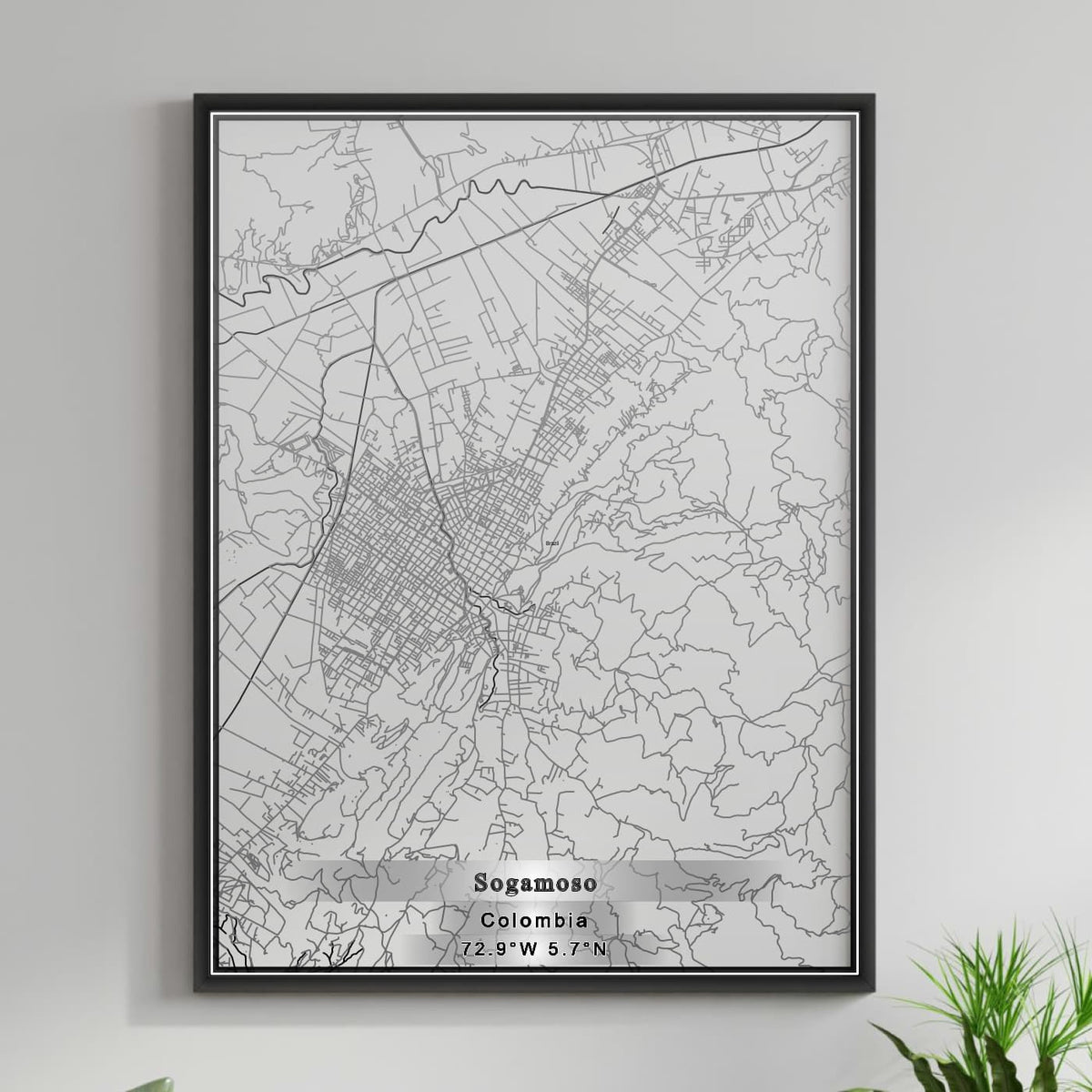 ROAD MAP OF SOGAMOSO, COLOMBIA BY MAPBAKES