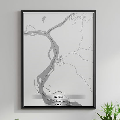 ROAD MAP OF SOLANO, COLOMBIA BY MAPBAKES