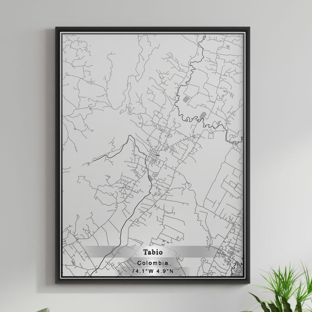 ROAD MAP OF TABIO, COLOMBIA BY MAPBAKES