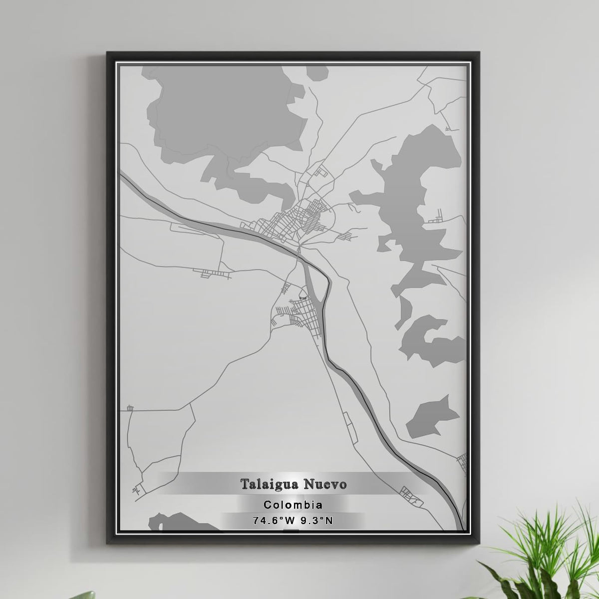 ROAD MAP OF TALAIGUA NUEVO, COLOMBIA BY MAPBAKES