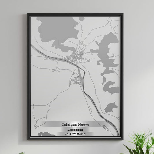 ROAD MAP OF TALAIGUA NUEVO, COLOMBIA BY MAPBAKES