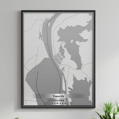 ROAD MAP OF TENERIFE, COLOMBIA BY MAPBAKES