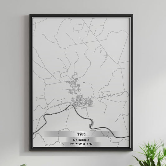 ROAD MAP OF TIBU, COLOMBIA BY MAPBAKES