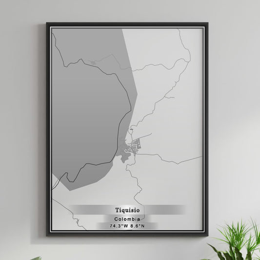 ROAD MAP OF TIQUISIO, COLOMBIA BY MAPBAKES