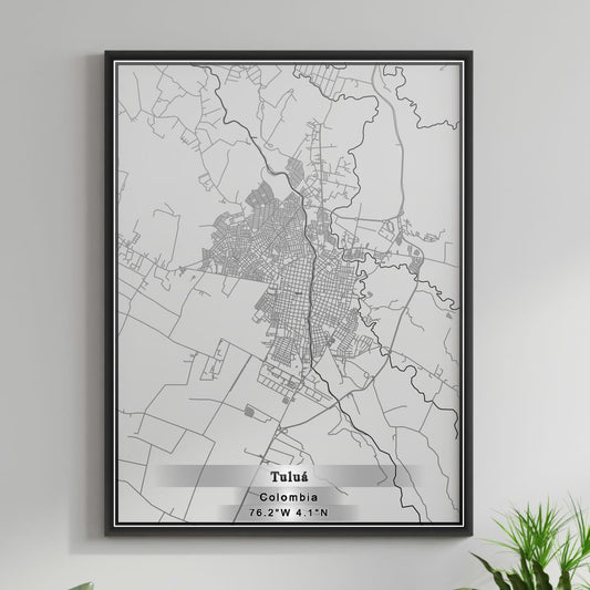 ROAD MAP OF TULUA, COLOMBIA BY MAPBAKES