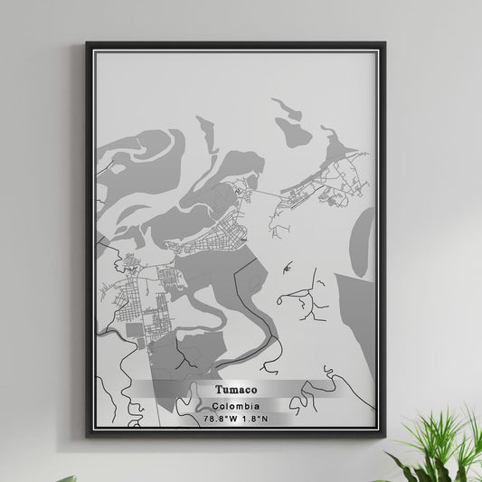 ROAD MAP OF TUMACO, COLOMBIA BY MAPBAKES