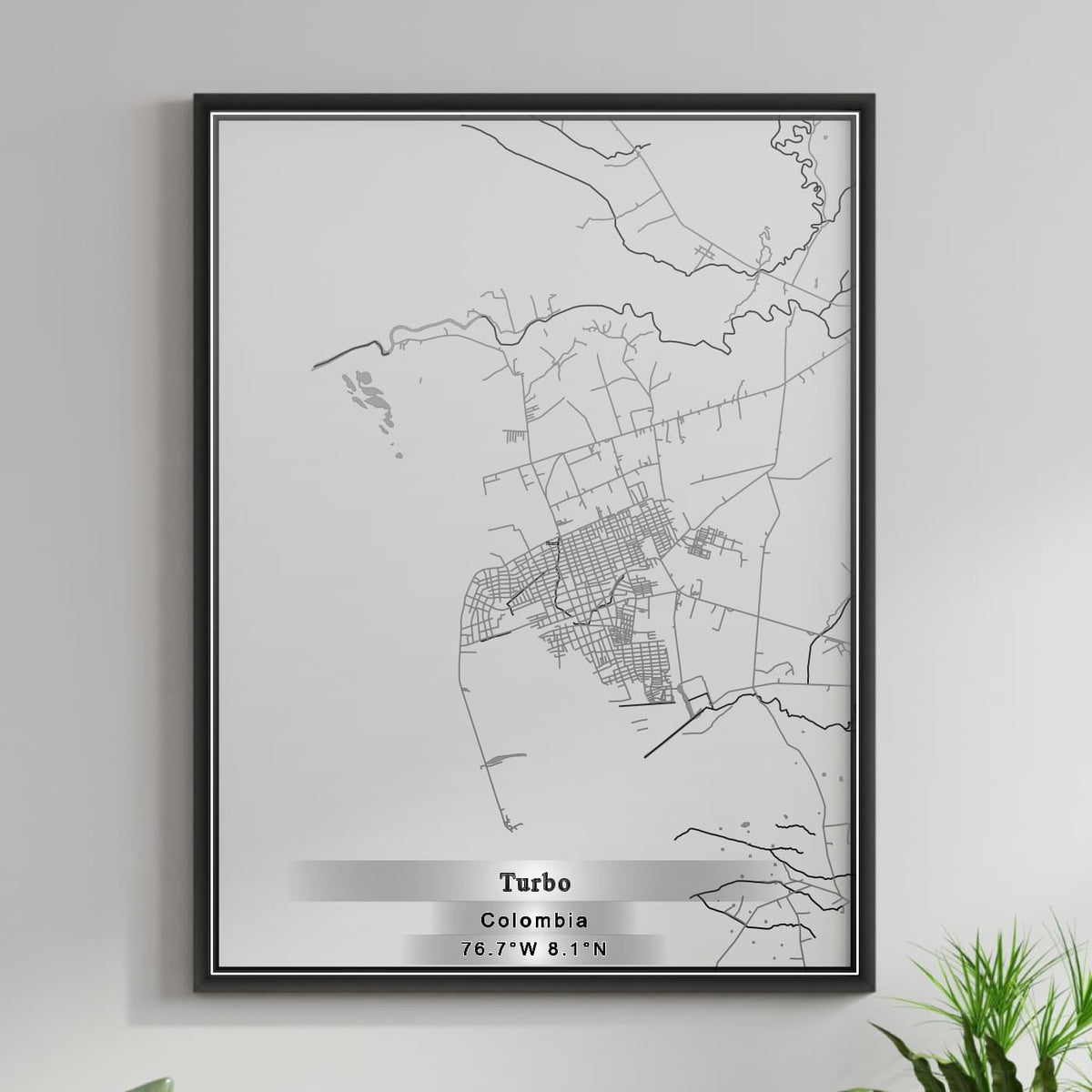 ROAD MAP OF TURBO, COLOMBIA BY MAPBAKES