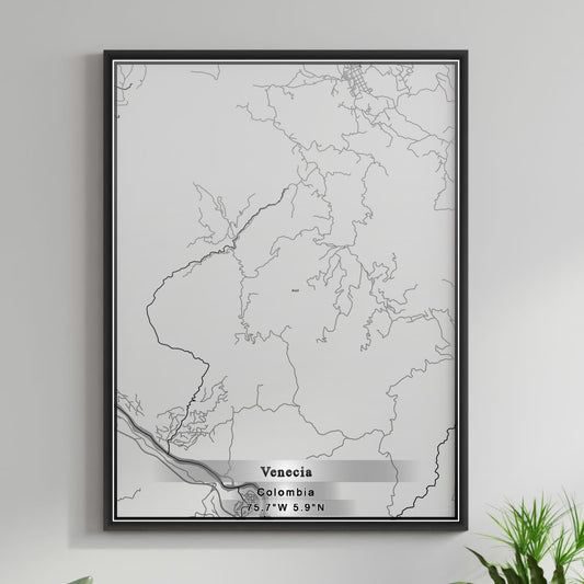 ROAD MAP OF VENECIA, COLOMBIA BY MAPBAKES