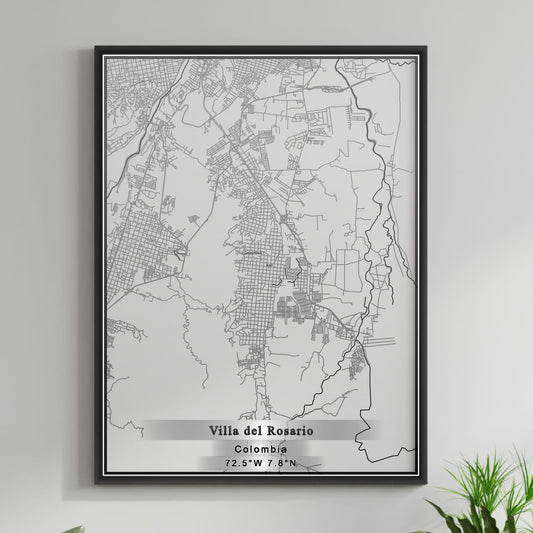 ROAD MAP OF VILLA DEL ROSARIO, COLOMBIA BY MAPBAKES