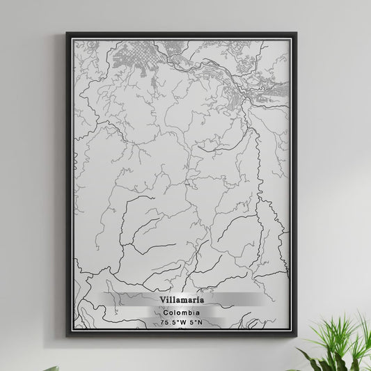 ROAD MAP OF VILLAMARIA, COLOMBIA BY MAPBAKES