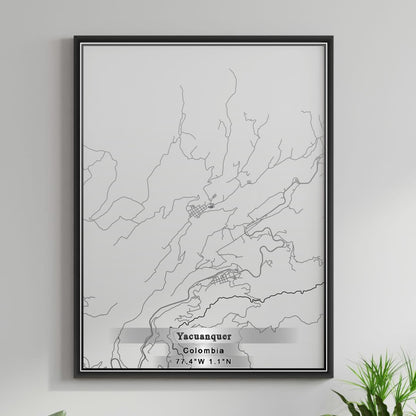 ROAD MAP OF YACUANQUER, COLOMBIA BY MAPBAKES