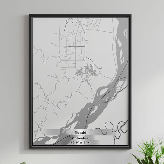 ROAD MAP OF YONDO, COLOMBIA BY MAPBAKES