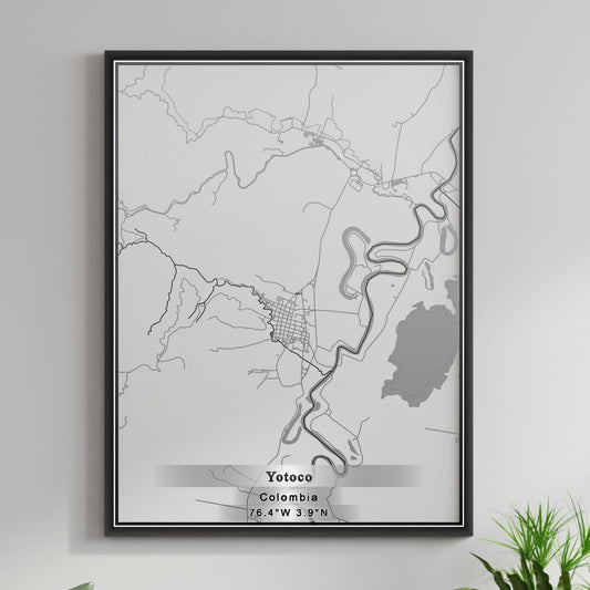 ROAD MAP OF YOTOCO, COLOMBIA BY MAPBAKES