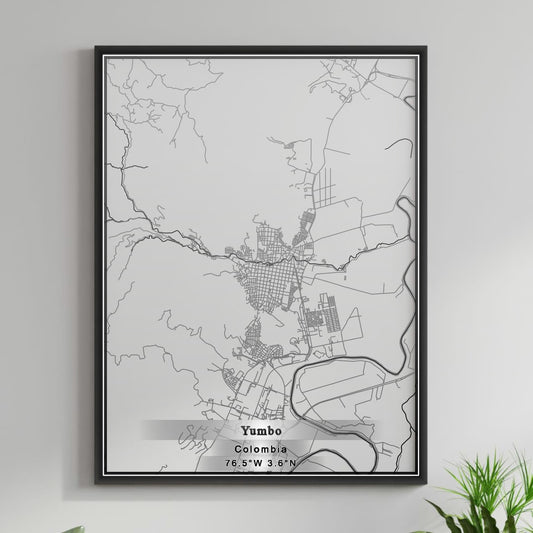 ROAD MAP OF YUMBO, COLOMBIA BY MAPBAKES