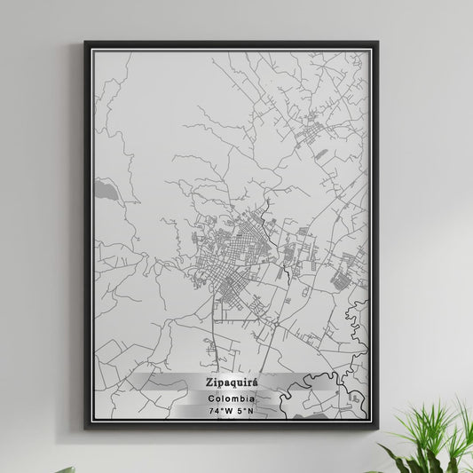 ROAD MAP OF ZIPAQUIRA, COLOMBIA BY MAPBAKES